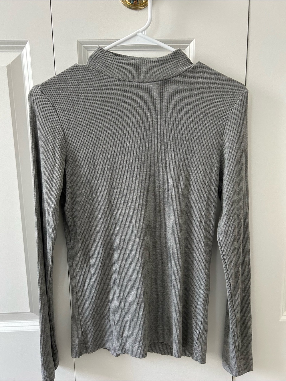 Ribbed Grey Turtleneck